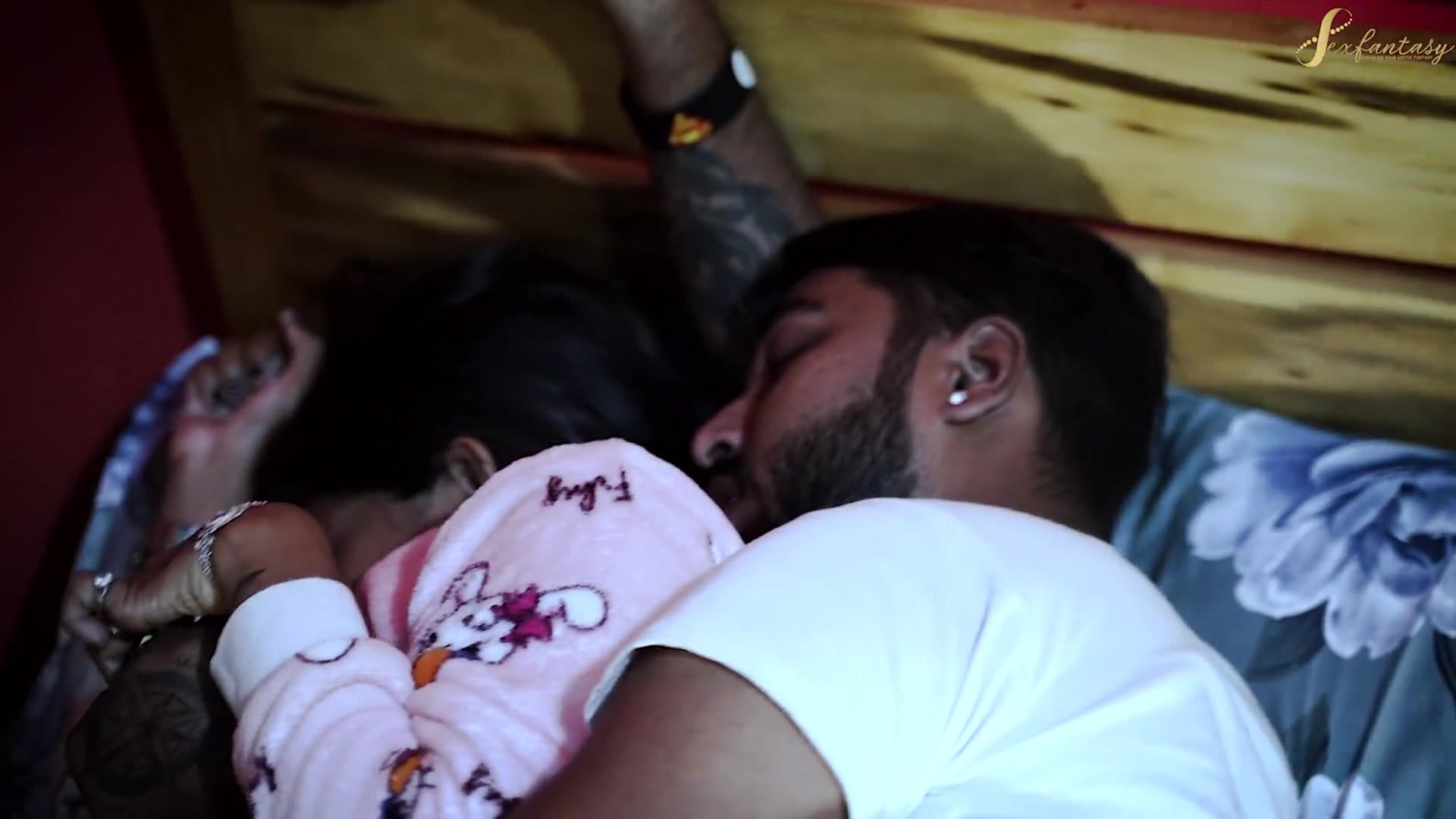 Big tits horny stepsister gets hardcore fucked by her stepbrother on a steamy night screenshot 2