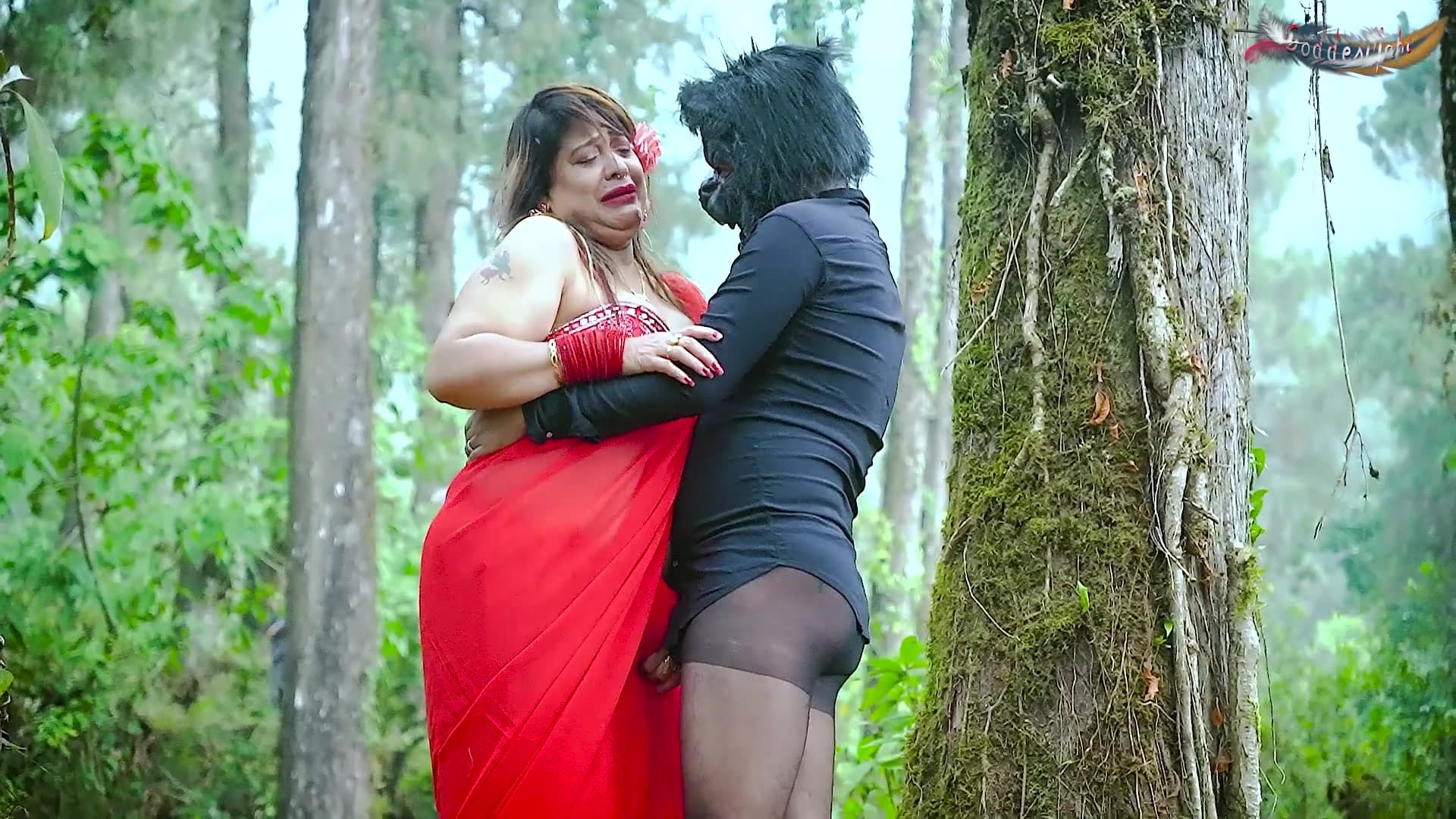 The ghost leader couldn't resist the big-titted desi woman and fucked her hard in the jungle screenshot 4