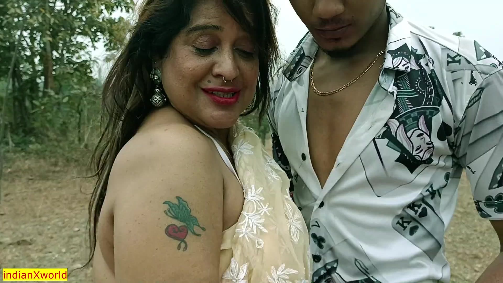Indian Busty Stepaunty Outdoor Tent Fucking with Teen Boy!!