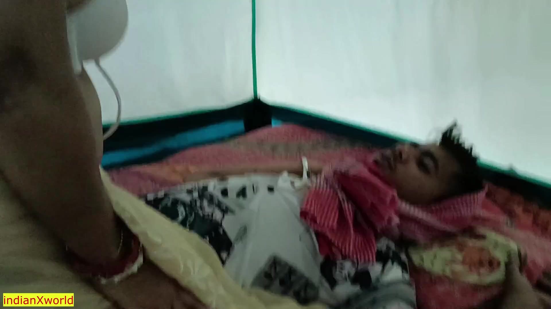 Indian Busty Stepaunty Outdoor Tent Fucking with Teen Boy!! screenshot 6