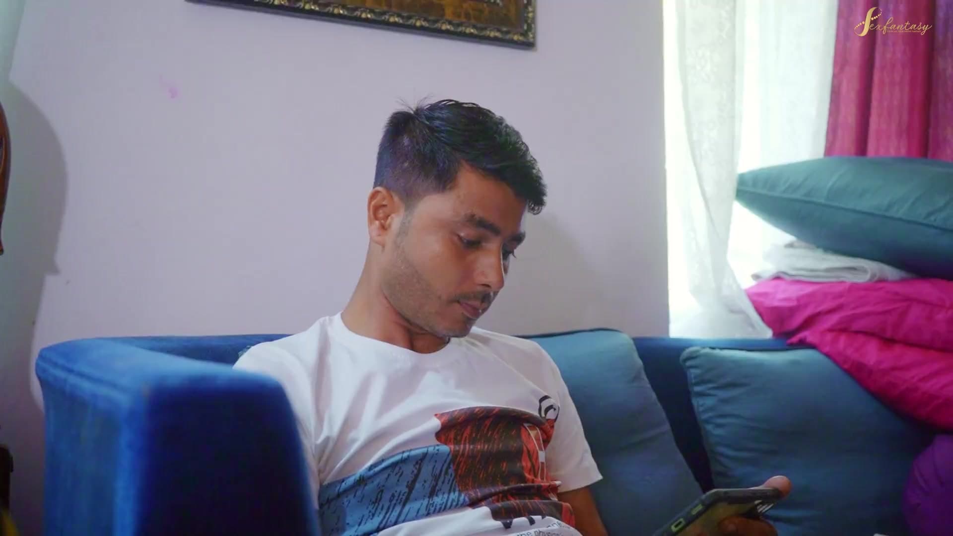 Stepmom busts her stepson jerking off to porn then joins him for a wild fuck screenshot 2