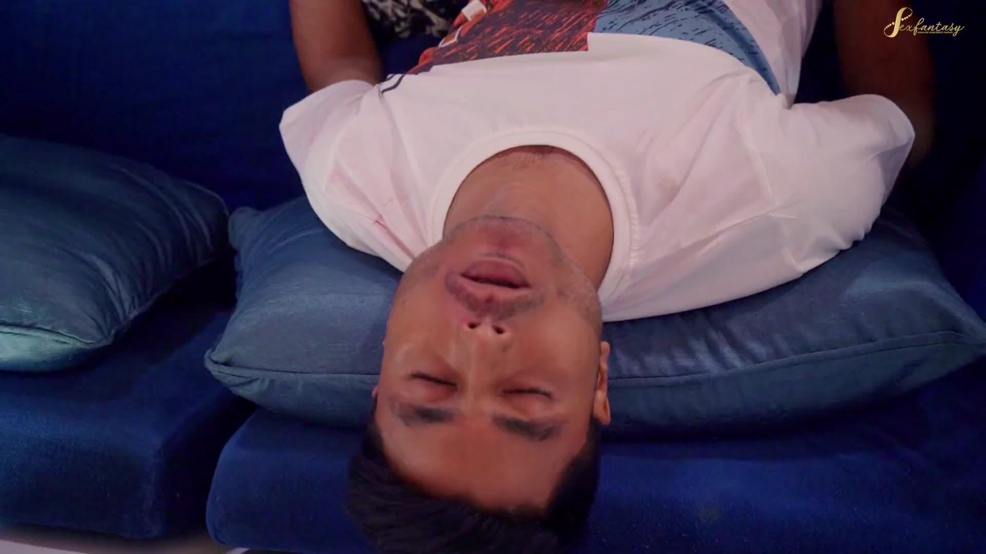 Stepmom busts her stepson jerking off to porn then joins him for a wild fuck screenshot 7