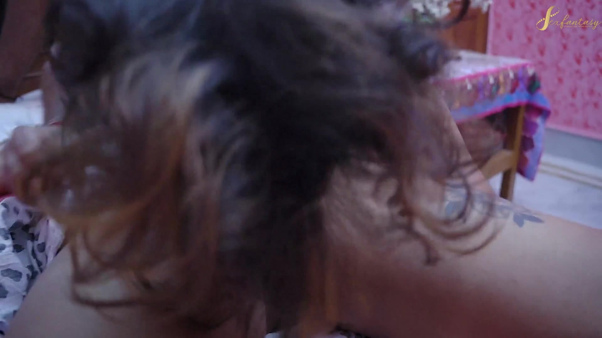 Huge Boobs Wife Convinces Husband for Rough Sex to Satisfy Her Horny Cravings screenshot 3