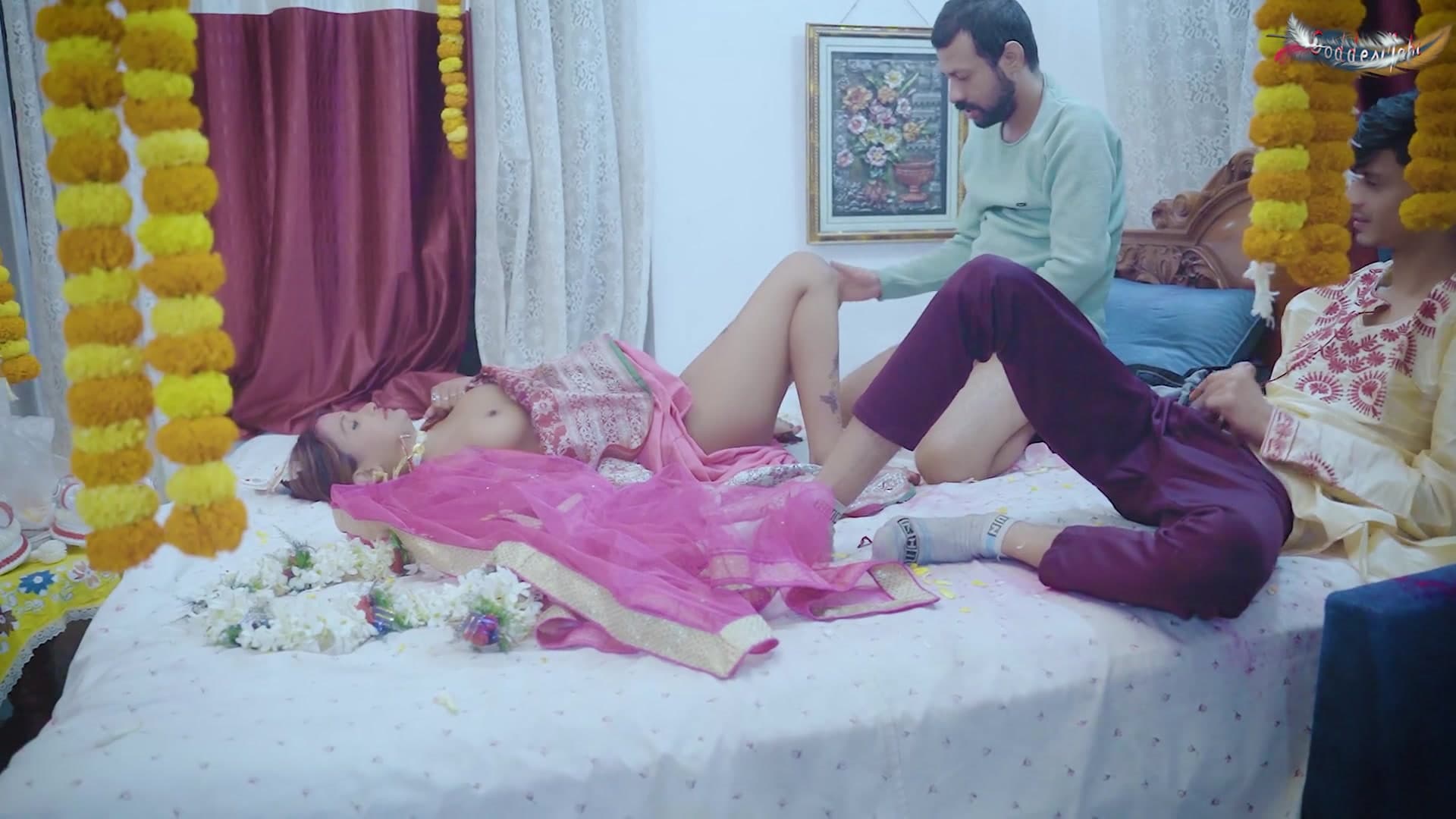 Hardcore Fucking Fun with Boyfriend in Front of Husband on Wedding Night screenshot 8