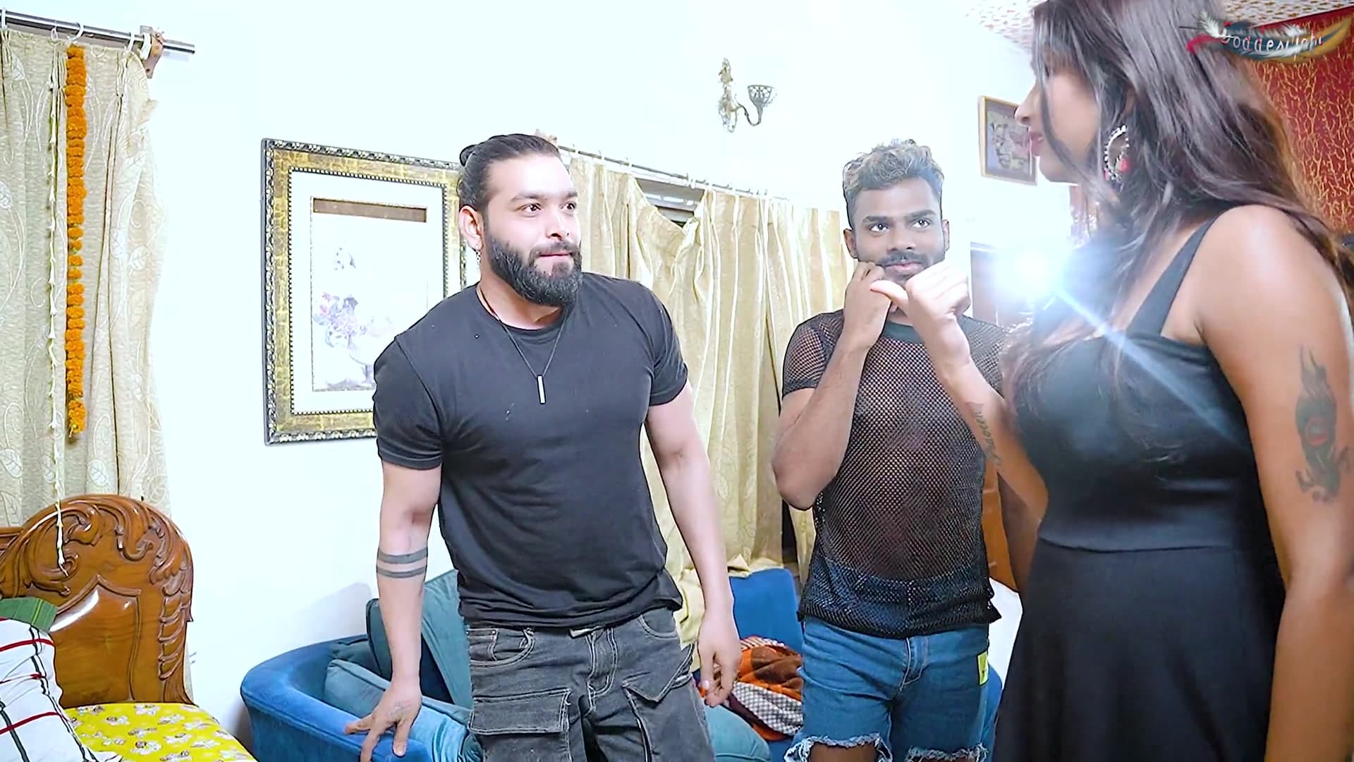 Teju Gets Fucked Hard by Two Local Guys in Full Rough Sex Movie screenshot 2