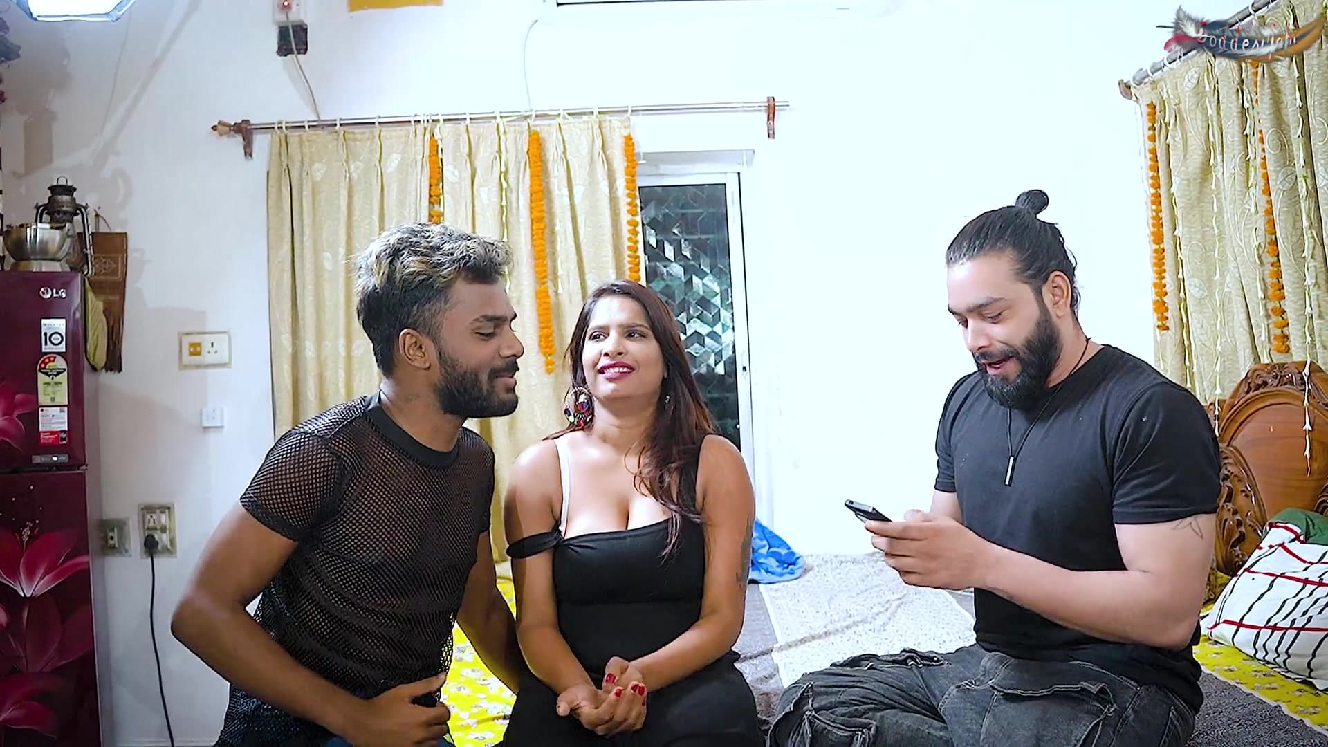 Teju Gets Fucked Hard by Two Local Guys in Full Rough Sex Movie screenshot 3