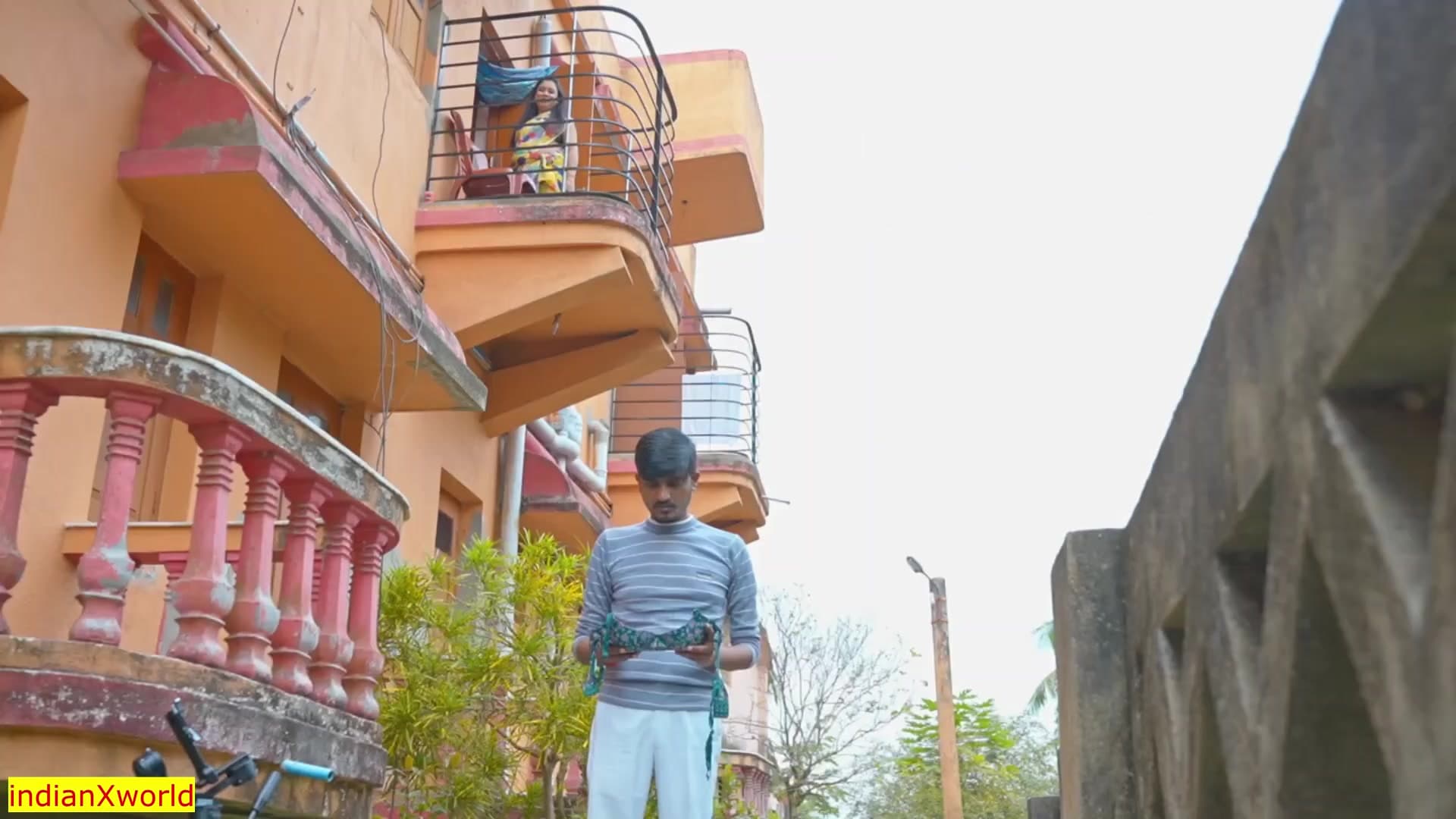 Desi Bhabhi Tosses Bra Off Balcony! Bhabhi Sex