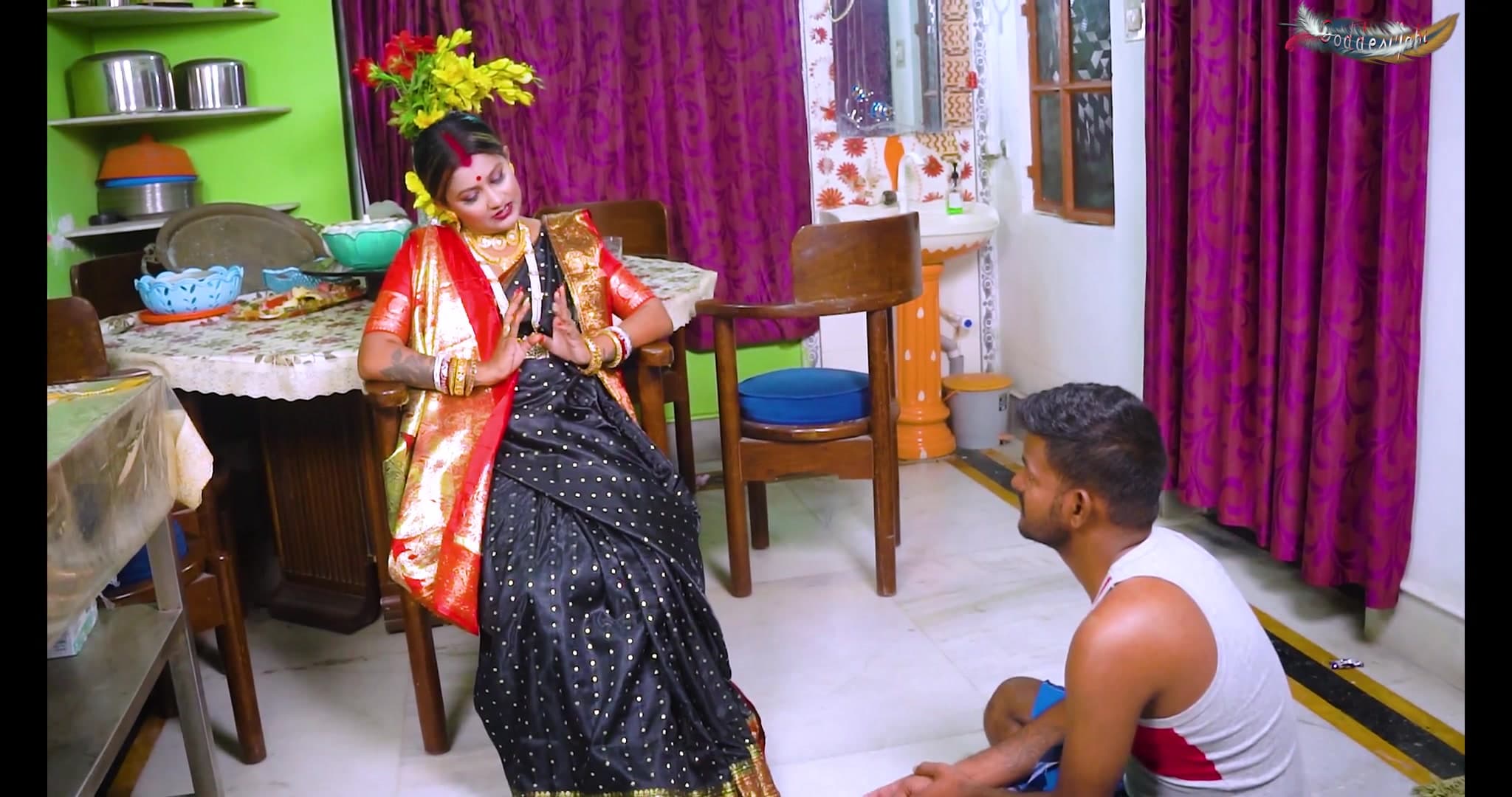 Desi Mallu Malkin Rough Threesome with Two Naukar While Home Alone screenshot 1