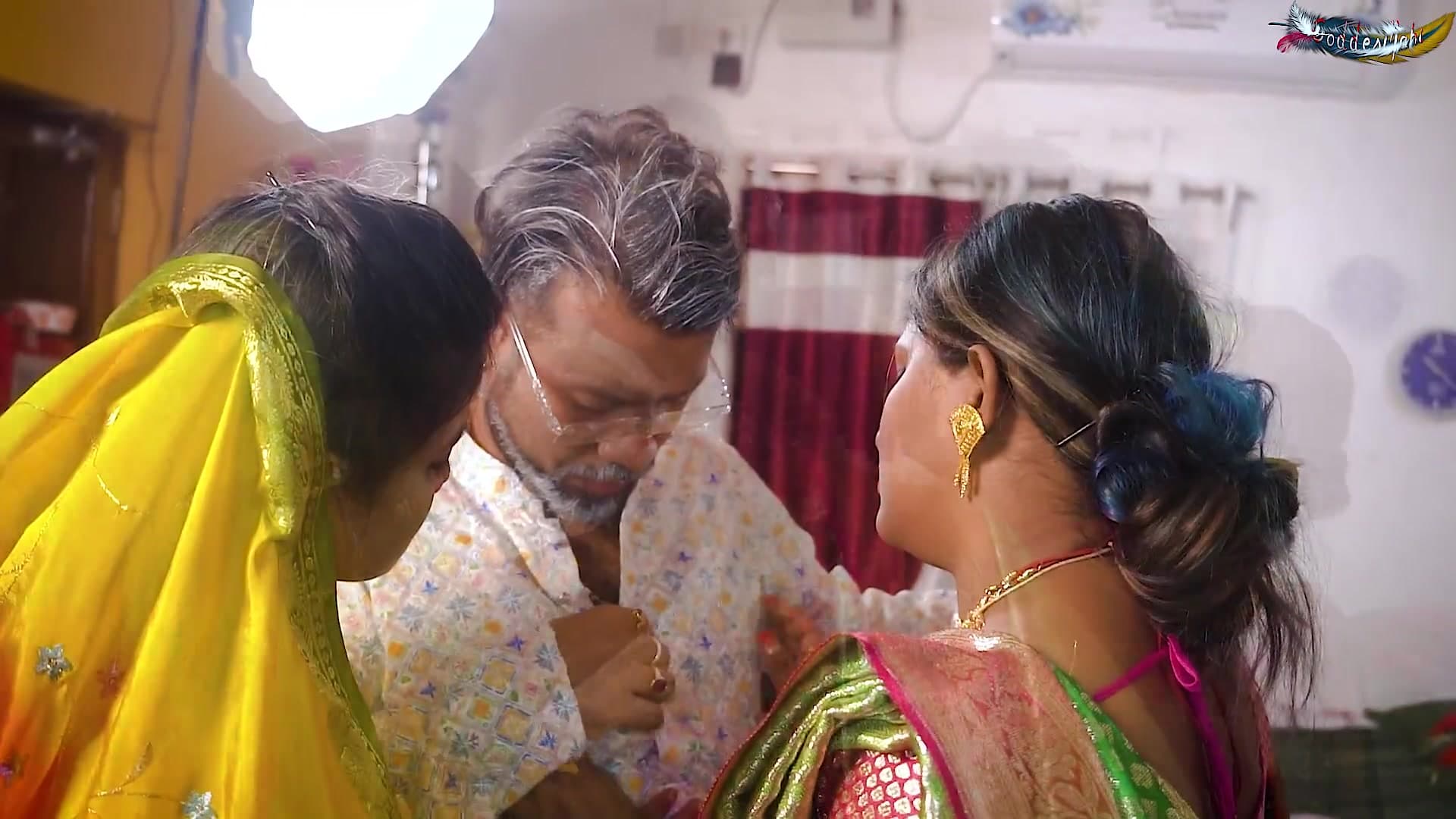 A horny old guy celebrated his wedding night with his three new brides and caused a scandal screenshot 5