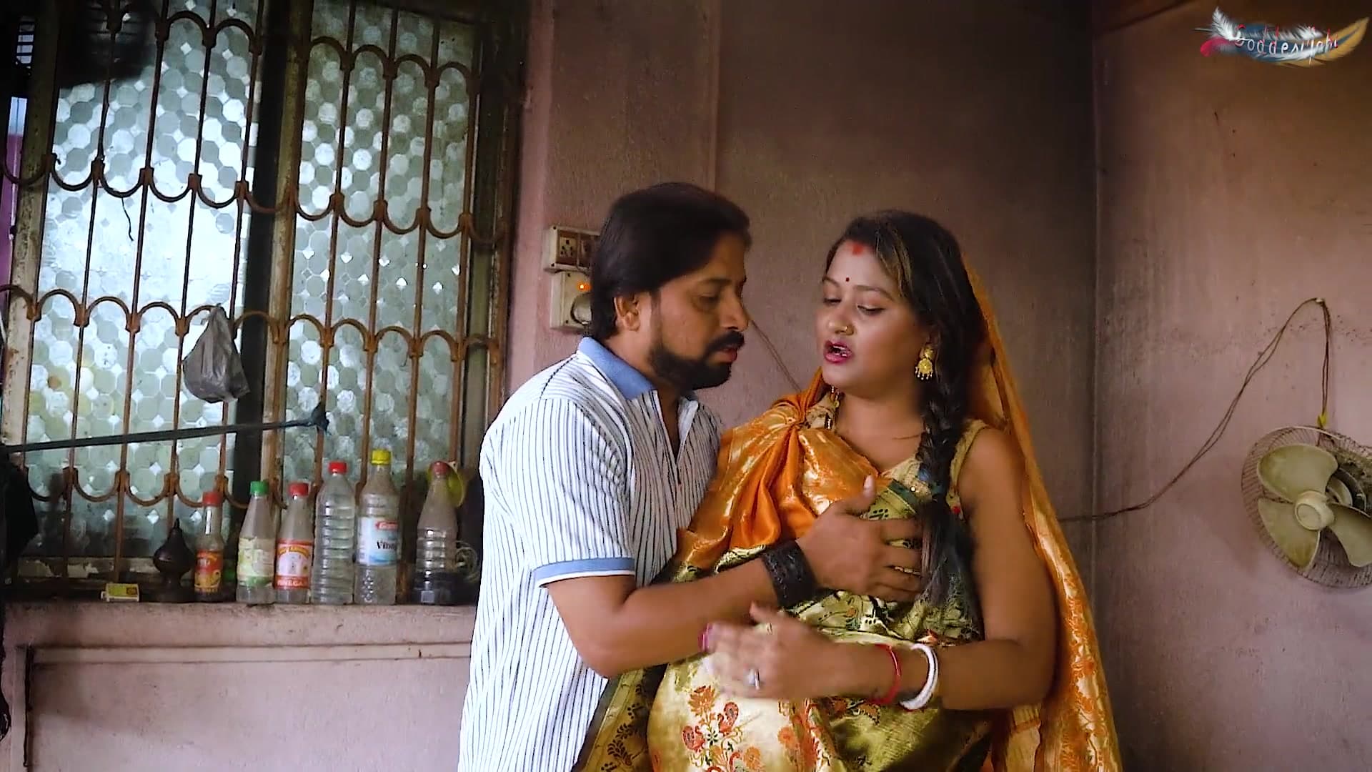 Mallu Bihari Bhabhi Gets Hardcore Fucked by Two Local Devar in Outdoor Kitchen While Husband Away screenshot 2