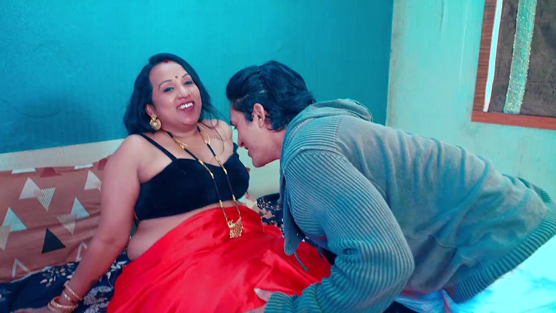 Stepmom Gets Fucked by Her Stepson on the Bed at Night