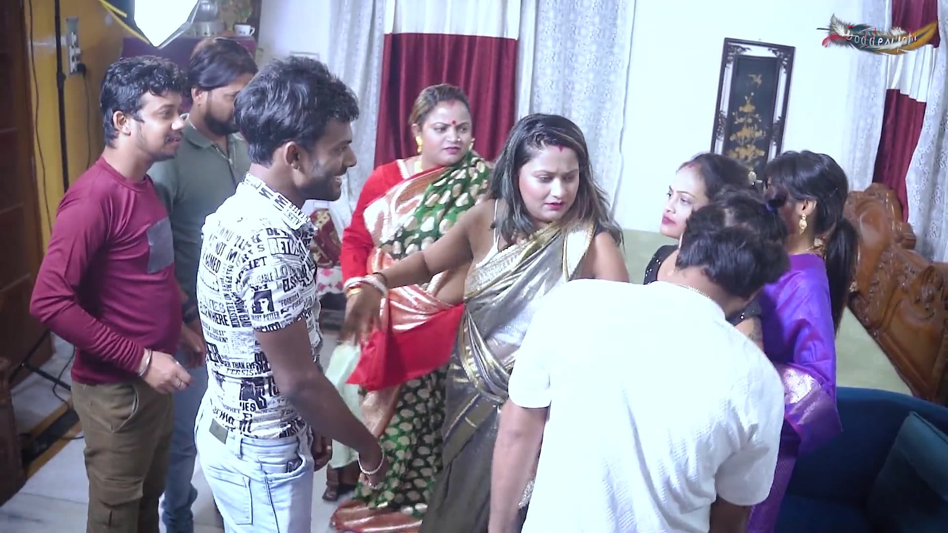 Four Married Desi Bhabhi Wild Gangbang with Local Boys in Hostel ( Hindi Movie ) screenshot 3