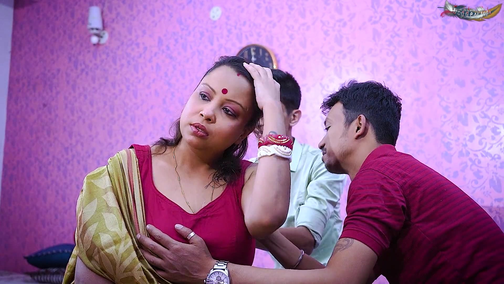 Desi Stepmom Gets Fucked Hard by Her Two Stepsons in a Wild Threesome at Home Hindi Audio screenshot 3