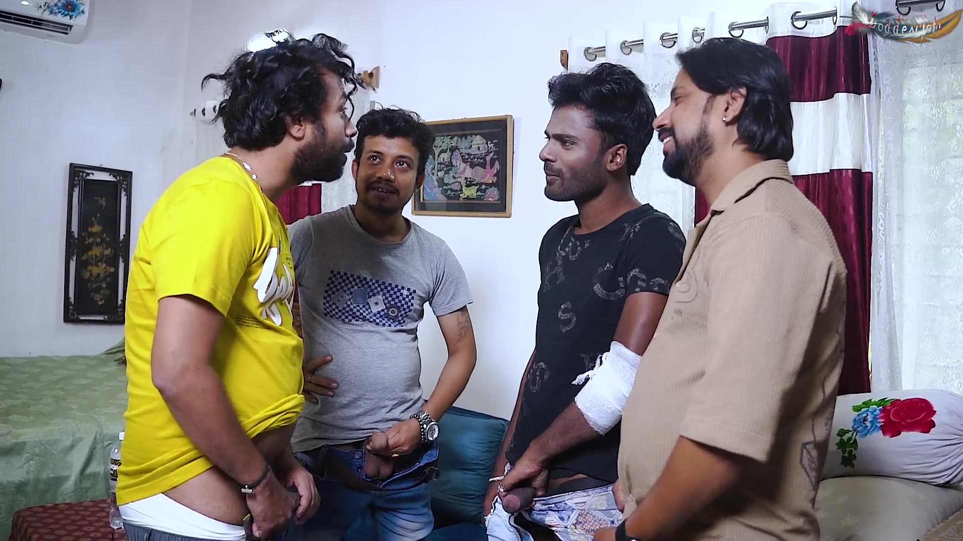 Mallu Bhabhi Gets Gangbanged by Four Local Boys in Various Sex Positions While Home Alone screenshot 2