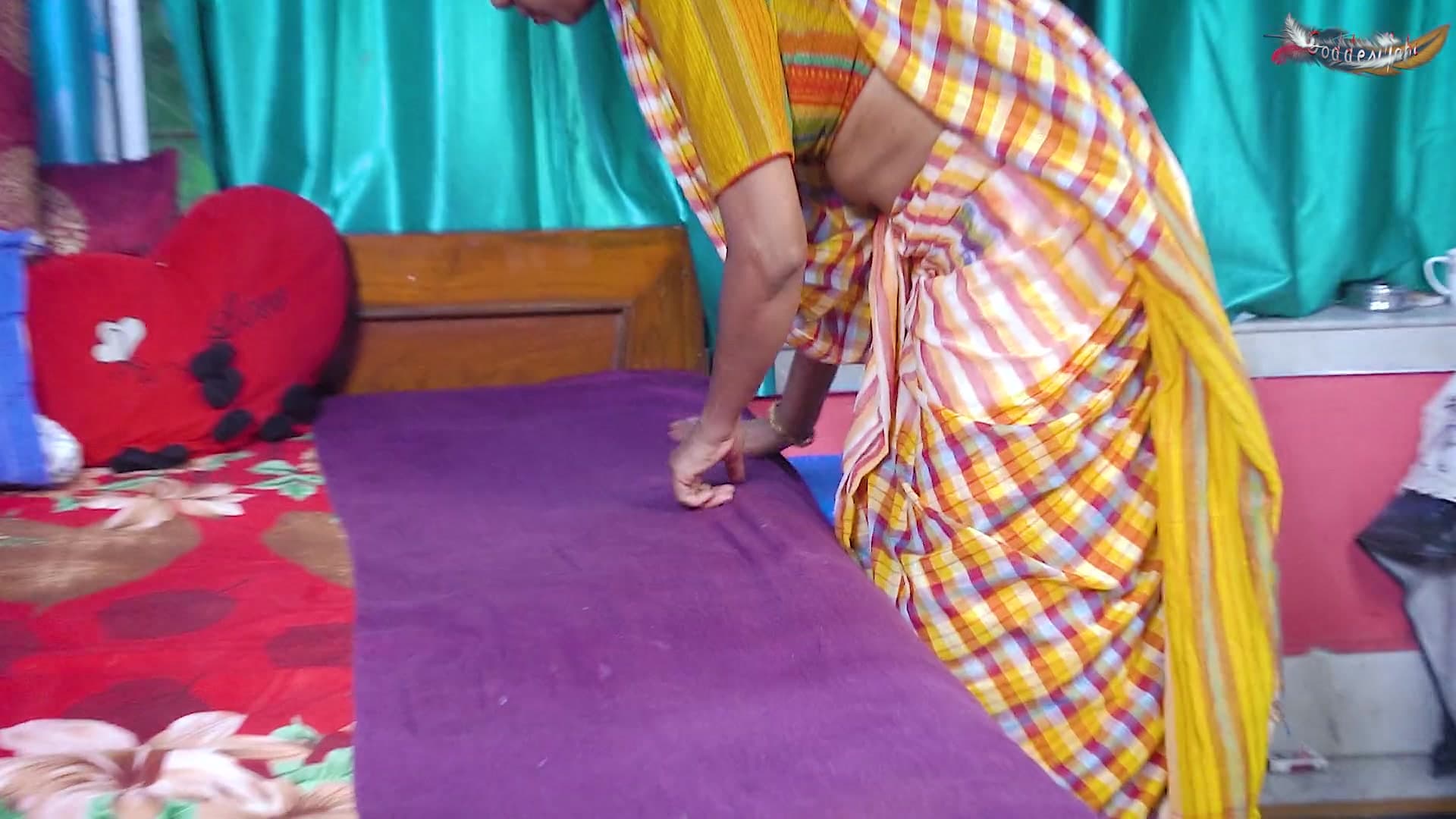 Desi Horny Stepmom and Stepdaughter Threesome Hardcore Fuck with Boyfriend Hindi Audio screenshot 2