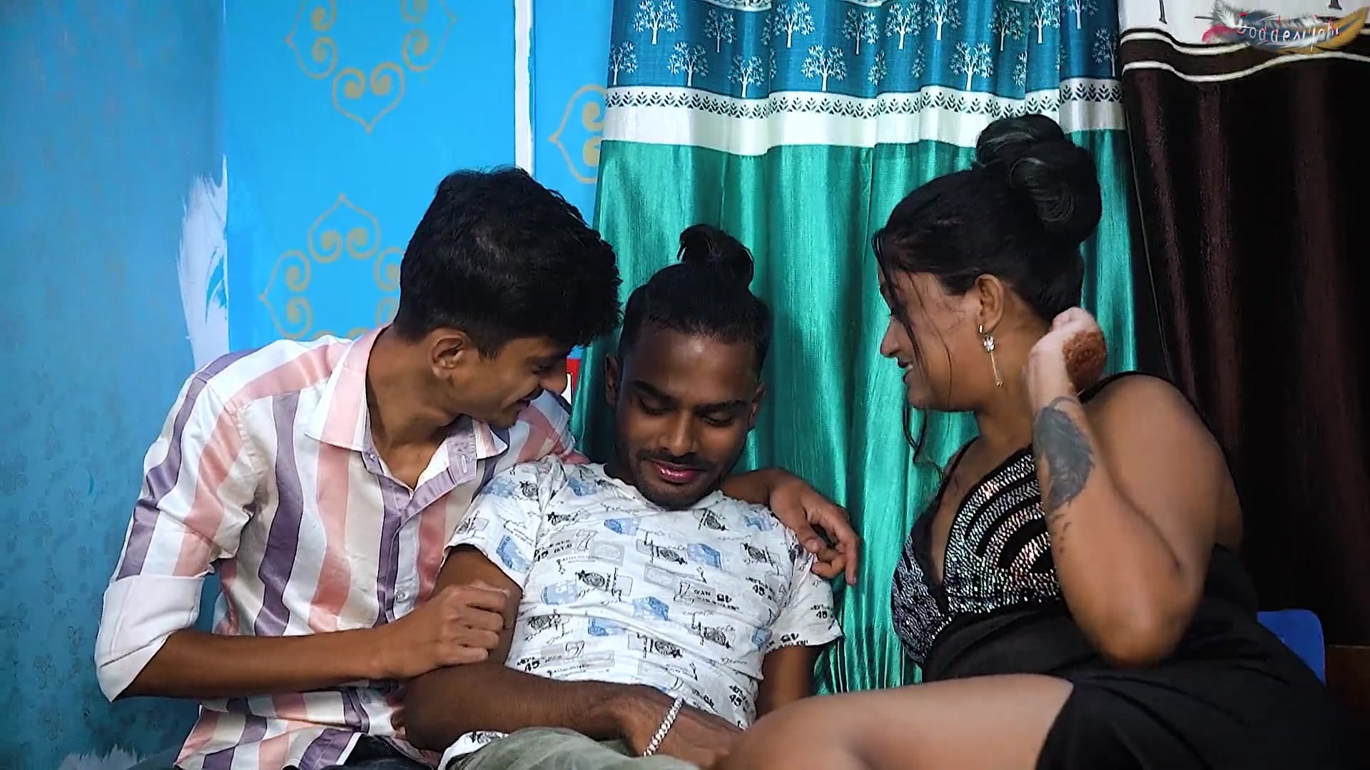 Desi Horny Step Sister Hardcore Threesome Sex with Her Two Step Brothers Hindi Audio screenshot 2