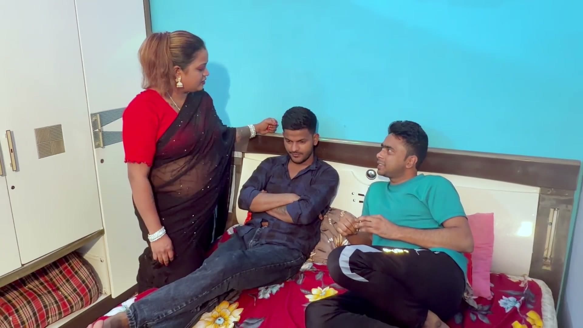 Two brothers fuck their sister-in-law together in a wild threesome