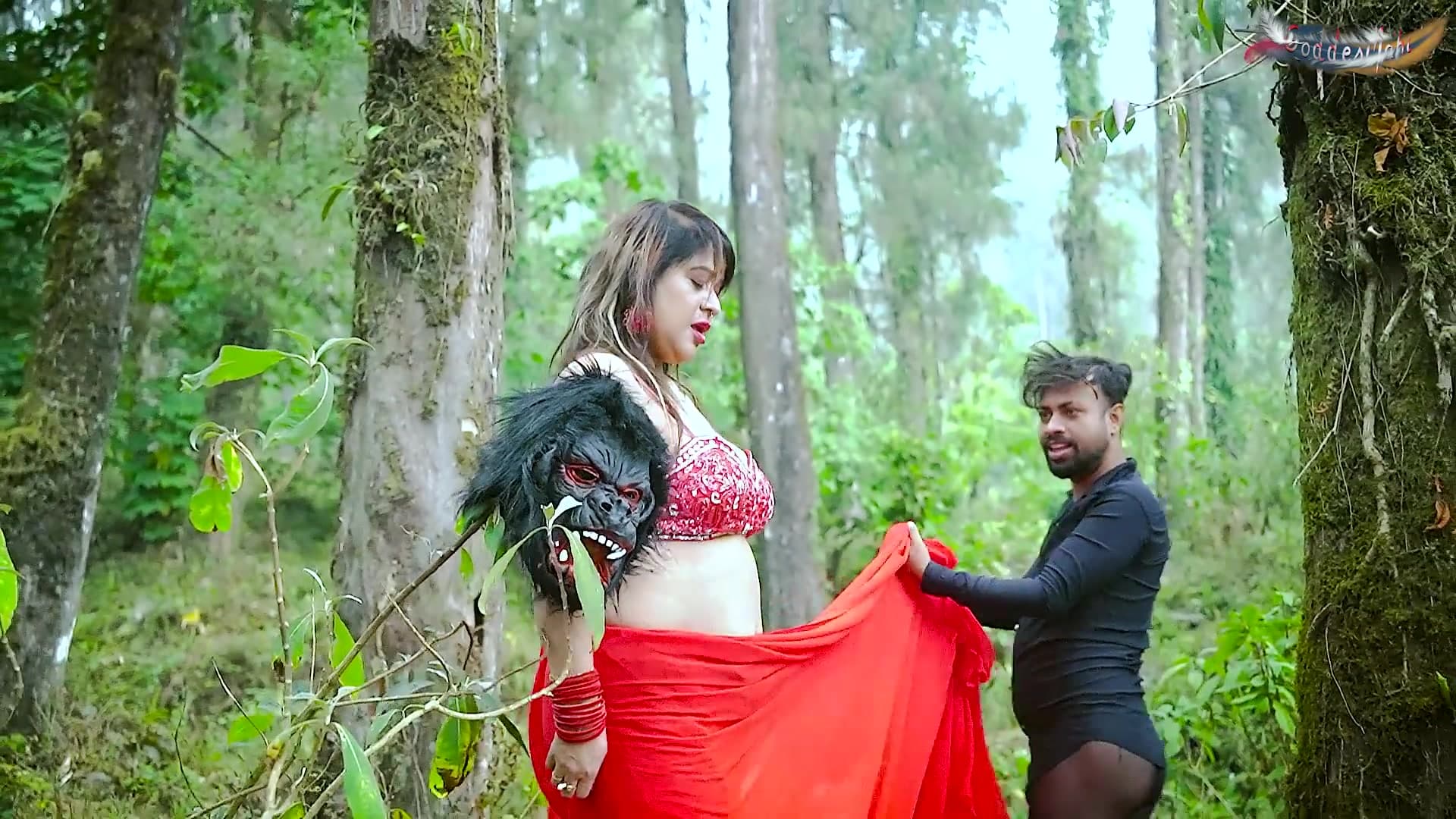 The ghost leader couldn't resist the big-titted desi woman and fucked her hard in the jungle screenshot 6