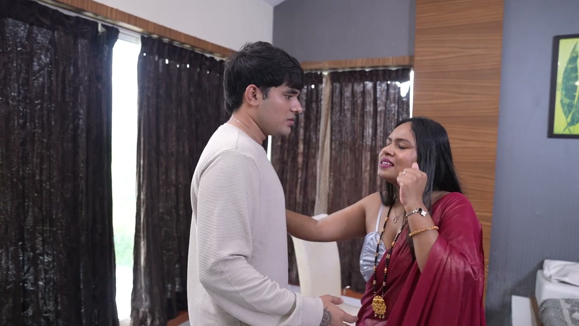 Stepbrother Has Wild Threesome Rough Sex with Two Sexy Step Sisters at Home (Hindi Audio) screenshot 4