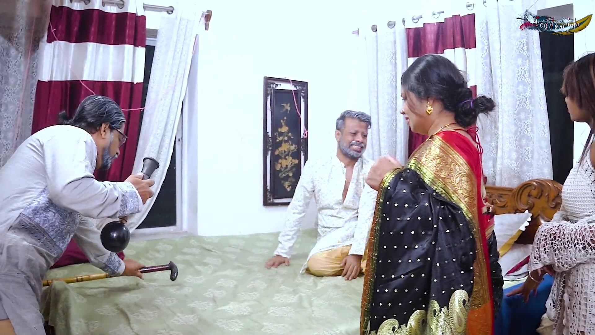 Sasurji and His Friend Gangbang Four Women with Their Two Shoulders Alone in a House (Hindi Audio) screenshot 2